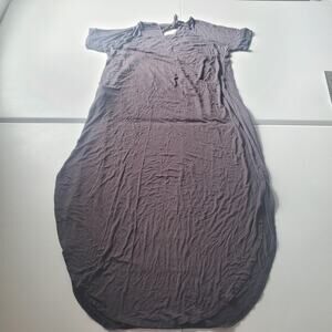 Latched Mama Maternity Dress Womens M/L Gray V Neck T Shirt Nursing Knee Length